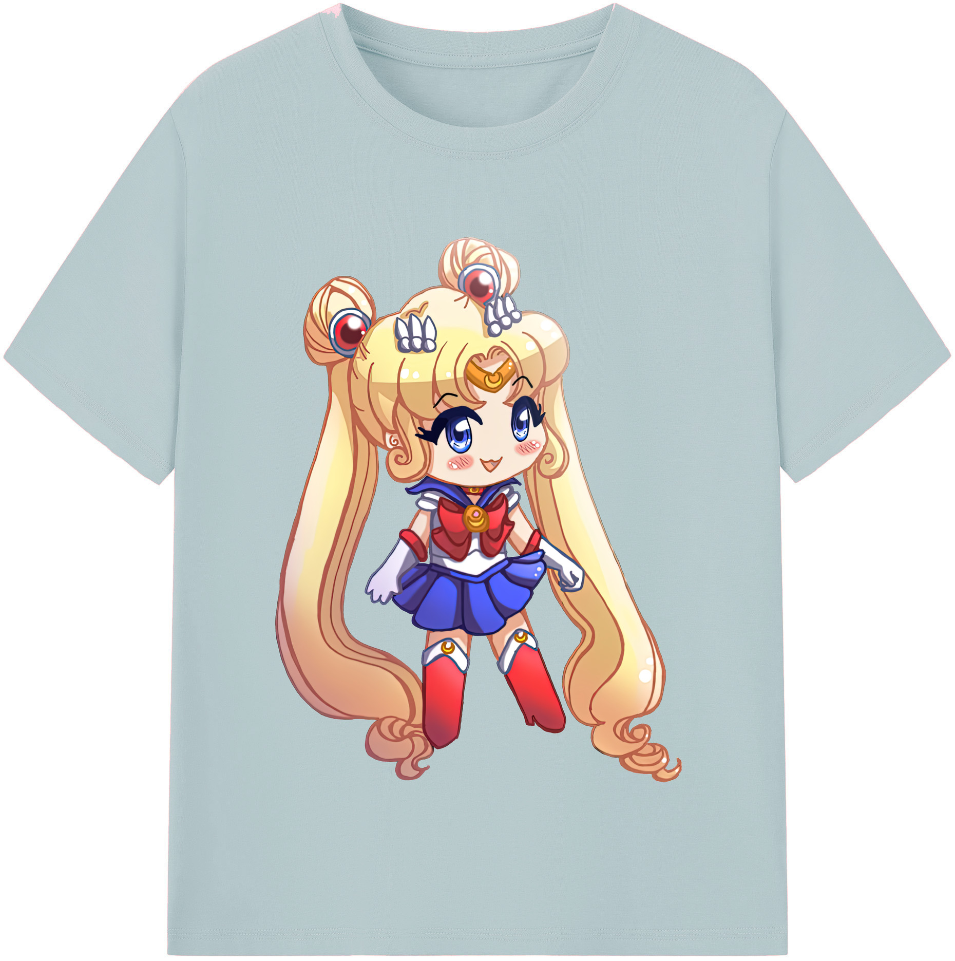 （画像用） 美少女戦士セーラームーン 月野 うさぎ つきの うさぎ Sailor Moon Tsukino Usagi 綿100％半袖Tシャツ（フロントプリント）